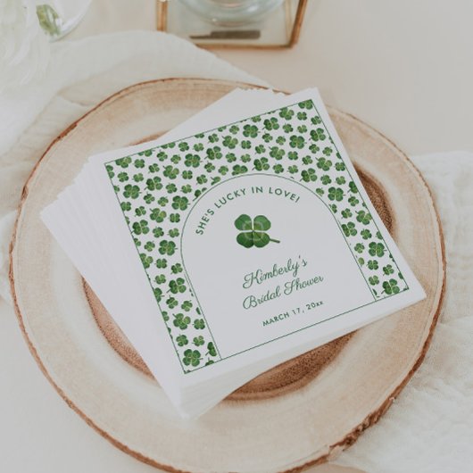 Serviette En Papier Mariage Moderne de la Saint-Patrick