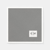 Serviette En Papier Mariage moderne décoratif Pinstripe ID887 (Devant)