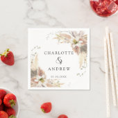 Serviette En Papier Mariage Moderne Élégant Boho (En situation)