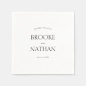 Serviette En Papier Mariage moderne élégant encourage à aimer (Devant)