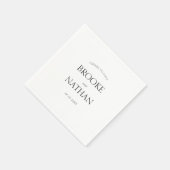 Serviette En Papier Mariage moderne élégant encourage à aimer (Coin)