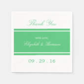 Serviette En Papier Mariage moderne Emerald Green (Devant)