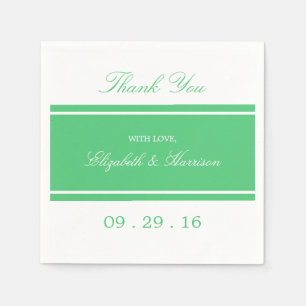 Serviette En Papier Mariage moderne Emerald Green
