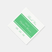 Serviette En Papier Mariage moderne Emerald Green (Coin)