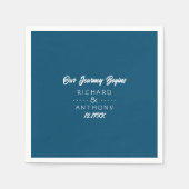 Serviette En Papier Mariage moderne et tendance (Devant)