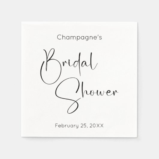 Serviette En Papier Mariage Moderne Fête de Fiançailles (Devant)