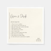 Serviette En Papier Mariage Moderne Grace Ivory (Devant)