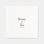 Serviette En Papier Mariage moderne Napkin (Devant)