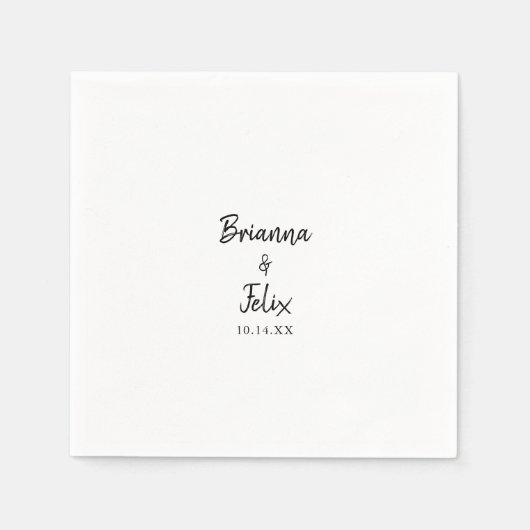 Serviette En Papier Mariage moderne Napkin (Devant)