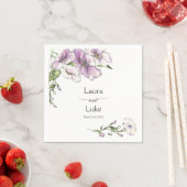 Serviette En Papier Mariage moderne Pansy (En situation)