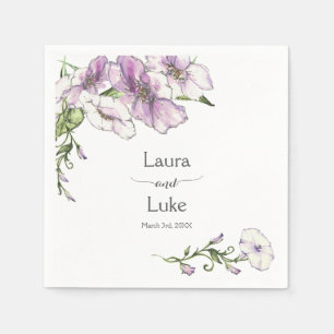 Serviette En Papier Mariage moderne Pansy