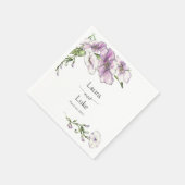 Serviette En Papier Mariage moderne Pansy (Coin)