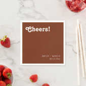 Serviette En Papier Mariage moderne rétro (En situation)