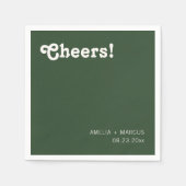 Serviette En Papier Mariage moderne rétro (Devant)