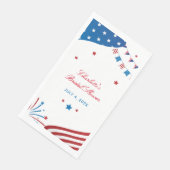 Serviette En Papier Mariage moderne rouge blanc et bleu Shower Patriot (Coin)