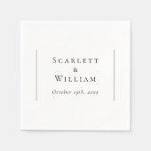 Serviette En Papier Mariage moderne simple Napkin (Devant)