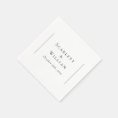 Serviette En Papier Mariage moderne simple Napkin (Coin)