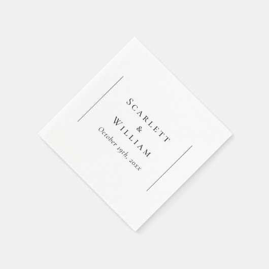 Serviette En Papier Mariage moderne simple Napkin (Coin)