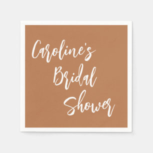 Serviette En Papier Mariage Moderne sur Mesure avec Terre Cuite