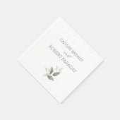 Serviette En Papier Mariage moderne verdure (Coin)