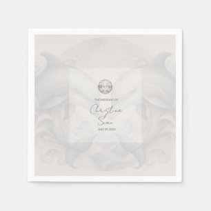 Serviette En Papier Mariage moderne Whimsy Dolphin