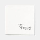 Serviette En Papier Mariage moderne Whimsy personnalisées serviettes (Devant)