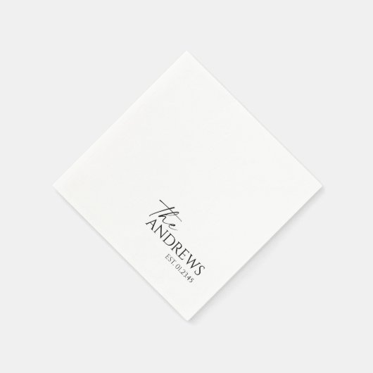 Serviette En Papier Mariage moderne Whimsy personnalisées serviettes (Coin)