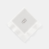 Serviette En Papier Mariage Monogram Napkins (Coin)
