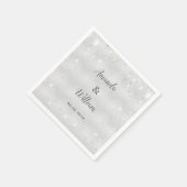 Serviette En Papier Mariage monogramme de parties scintillant argent (Coin)