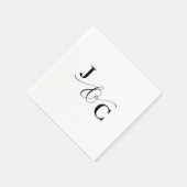 Serviette En Papier Mariage Monogramme Esperluette (Coin)