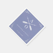 Serviette En Papier Mariage Monogramme et Flèches de périphérie (Coin)