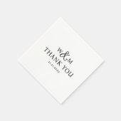 Serviette En Papier Mariage monogramme moderne simple et élégant (Coin)