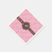 Serviette En Papier Mariage Monogramme personnalisé (Coin)