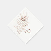 Serviette En Papier Mariage monogramme personnalisé (Coin)