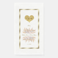 Mariage Monogramme Rose de Grass Pampas Orchidée B