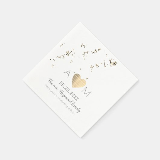 Serviette En Papier mariage monogrammed chute fausse parties scintilla (Coin)