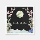 Serviette En Papier Mariage Moon Mountain Fleur sauvage d'aquarelle pe (Devant)