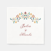 Serviette En Papier Mariage Motif classique complexe de géométrie vint (Devant)