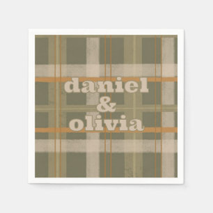 Serviette En Papier Mariage Motif écossais celte de Tartan