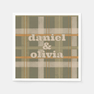 Serviette En Papier Mariage Motif écossais celte de Tartan