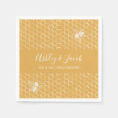 Serviette En Papier Mariage Motif Golden Honeypeb (Devant)