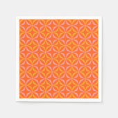 Serviette En Papier Mariage Motif moderne orange et jaune (Devant)