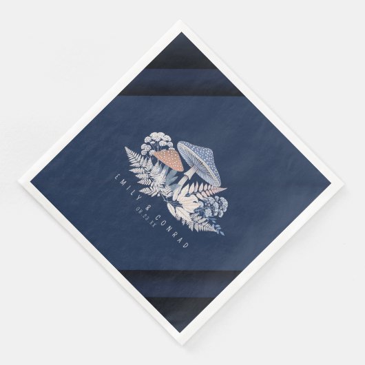 Serviette En Papier Mariage Motif sauvage et capricieux ID1110 (Coin)