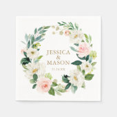 Serviette En Papier Mariage Napkin Blush Cocktail Napkin (Devant)