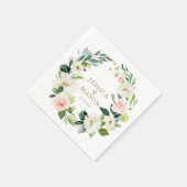 Serviette En Papier Mariage Napkin Blush Cocktail Napkin (Coin)