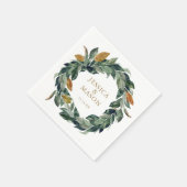 Serviette En Papier Mariage Napkin Greenery Cocktail Napkin (Coin)