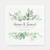 Serviette En Papier Mariage Napkin verdoyant (Devant)