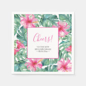 Serviette En Papier Mariage Napkins Destination Tropicale (Devant)