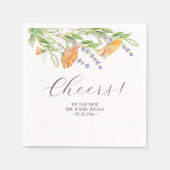 Serviette En Papier Mariage Napkins Fleurs sauvages botaniques (Devant)