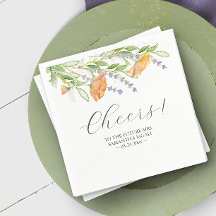 Serviette En Papier Mariage Napkins Fleurs sauvages botaniques